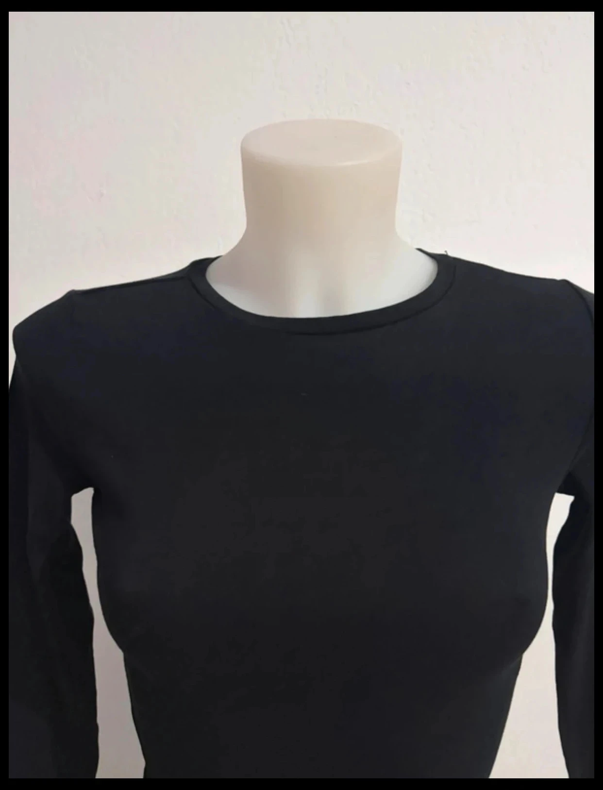 Crop Top Mangas Longas Stradivarius Preto Tamanho XS – photo 2